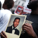 People participate in a protest to mark the five year anniversary of the death of Eric Garner during a confrontation with a police officer in the borough of Staten Island on July 17, 2019 in New York City.